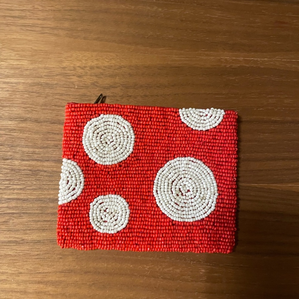 Polka dot beaded bag